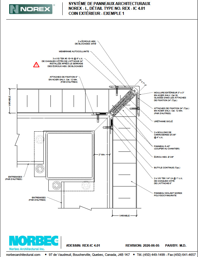 REX-IC 4.01 Exterior Corner Example 1