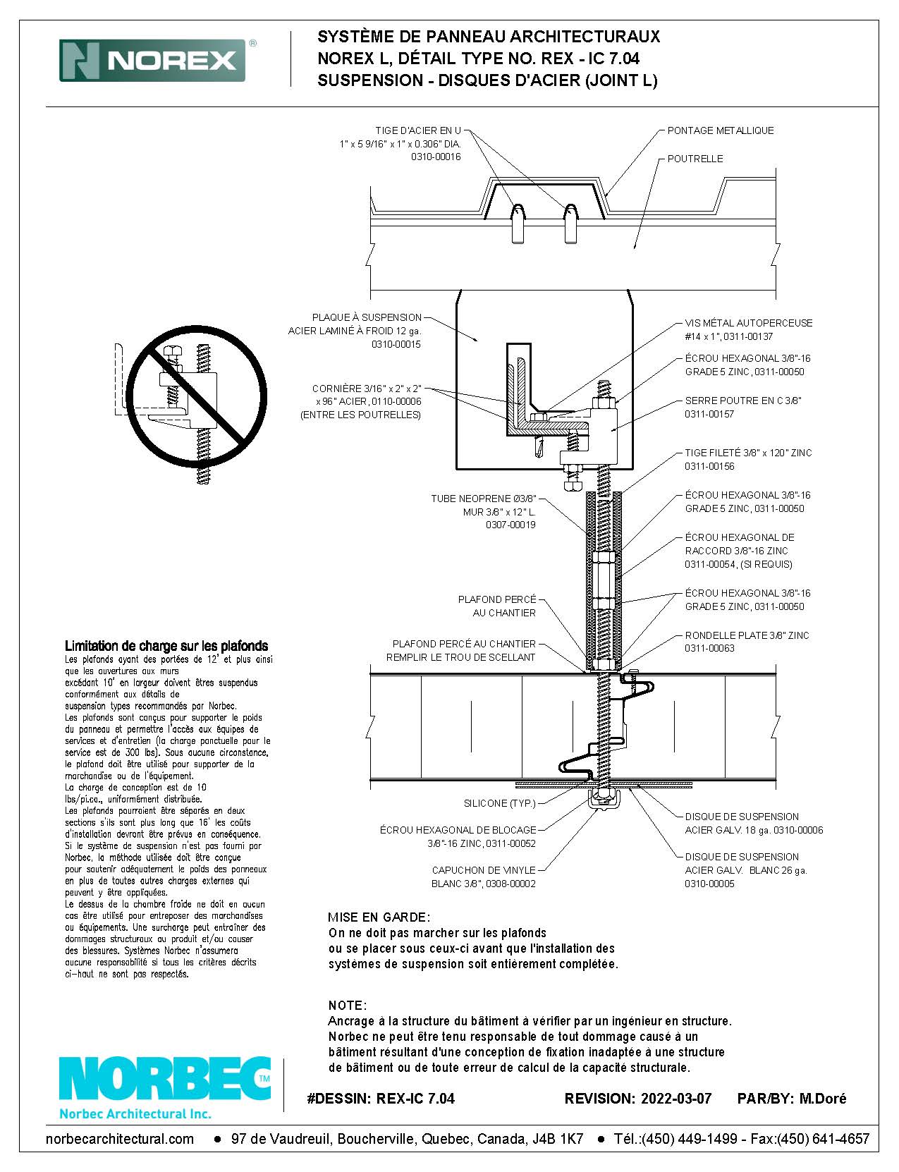 REX-IC 7.04  Suspension Disques d’acier (joint L)