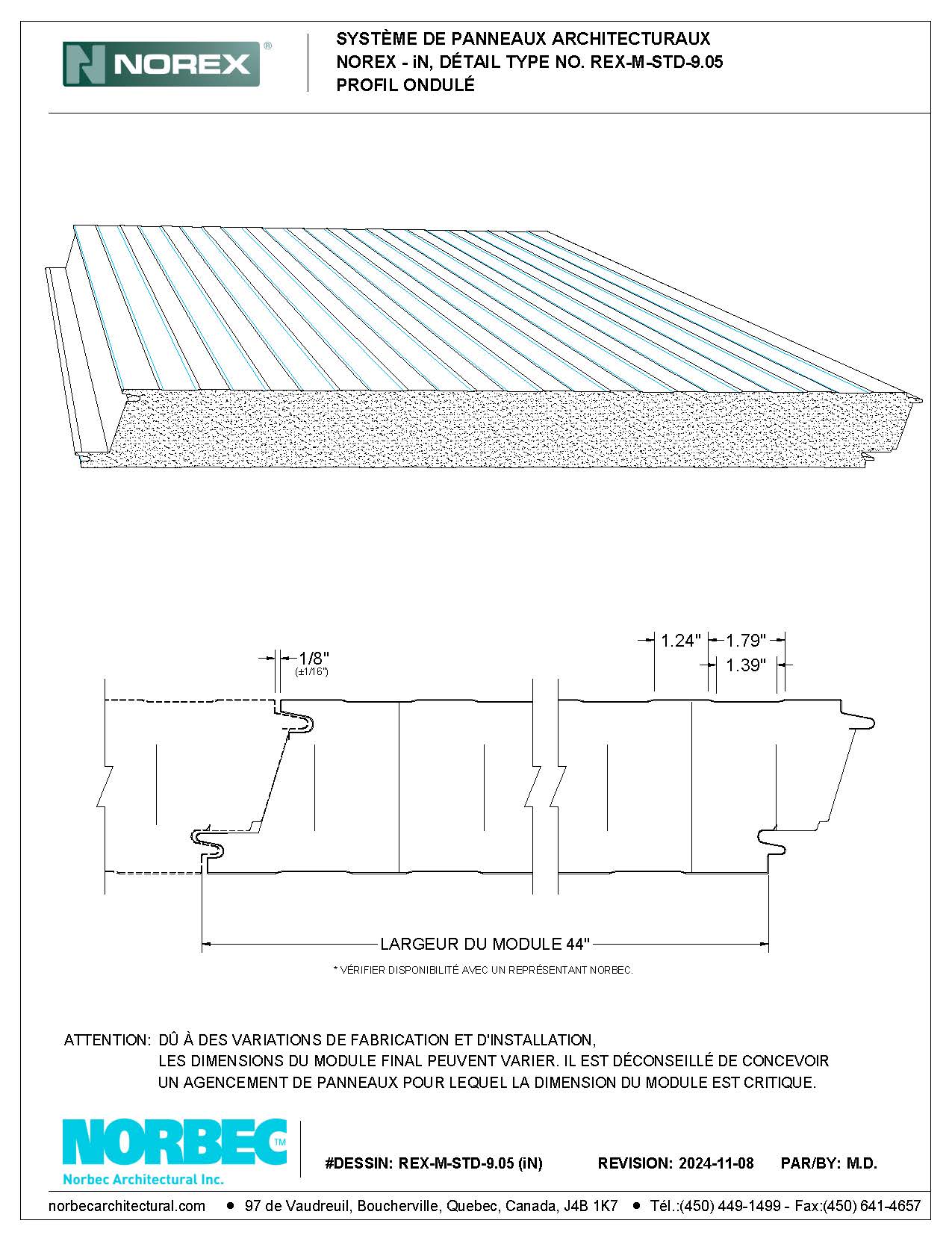 REX-M-STD 9.05 (IN) Profil Ondulé
