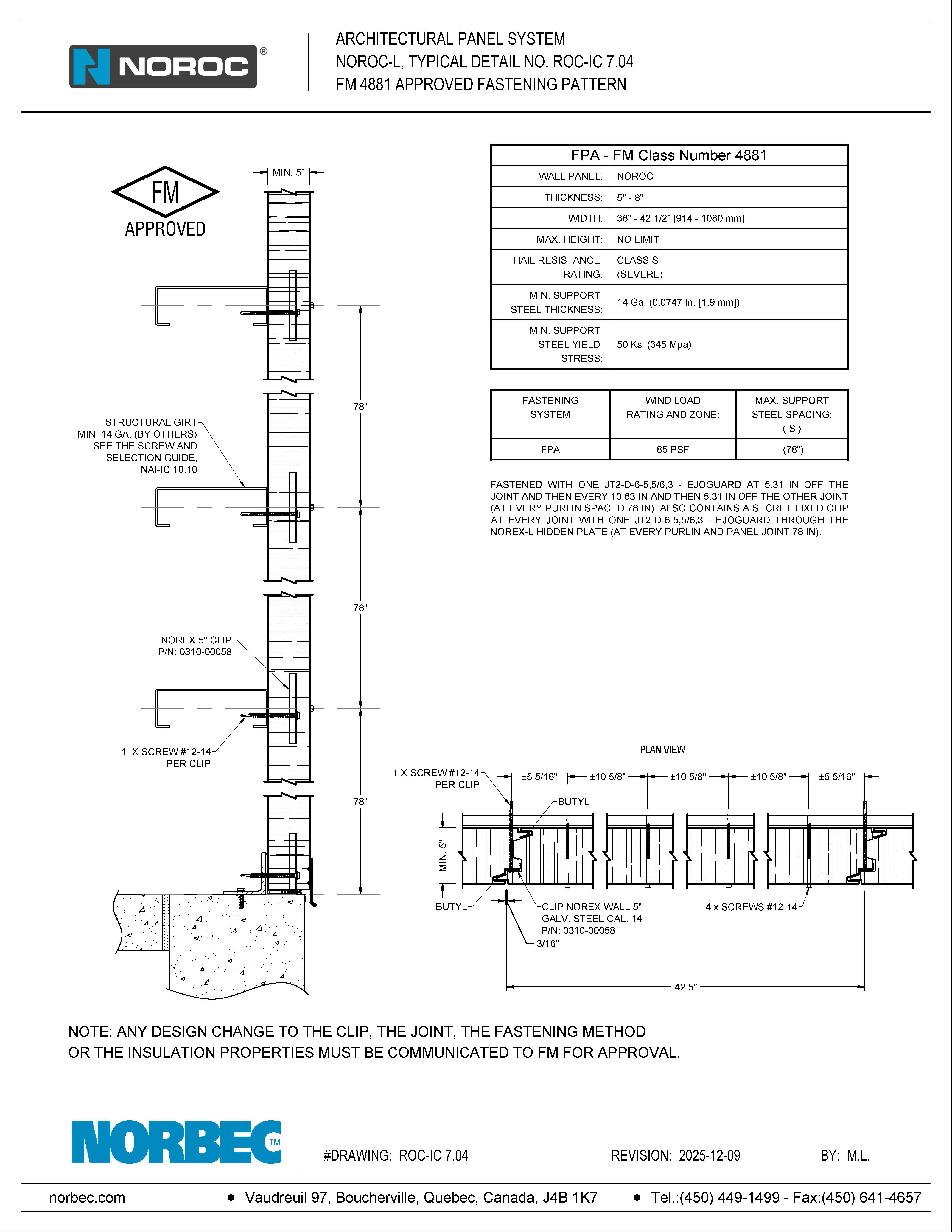 ROC-IC 7.04 Typical Detail FM Approbation
