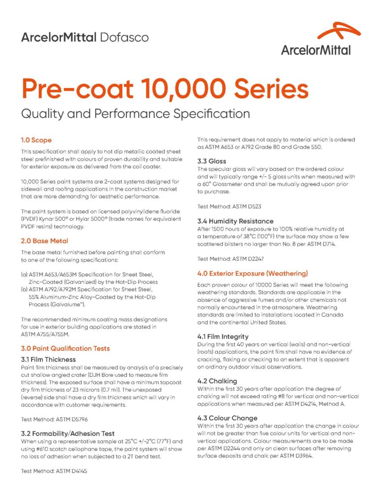 PVDF Painting System – Information Sheet