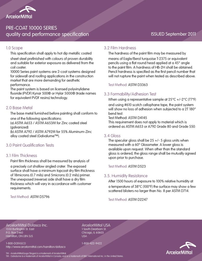 PVDF Painting System – Information Sheet