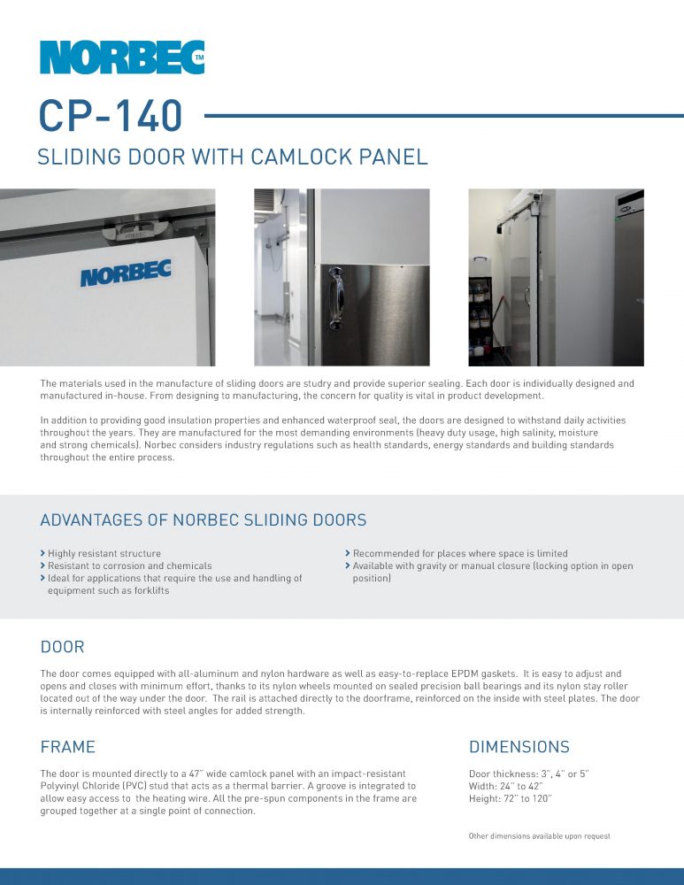 Door Technical Sheet CP-140