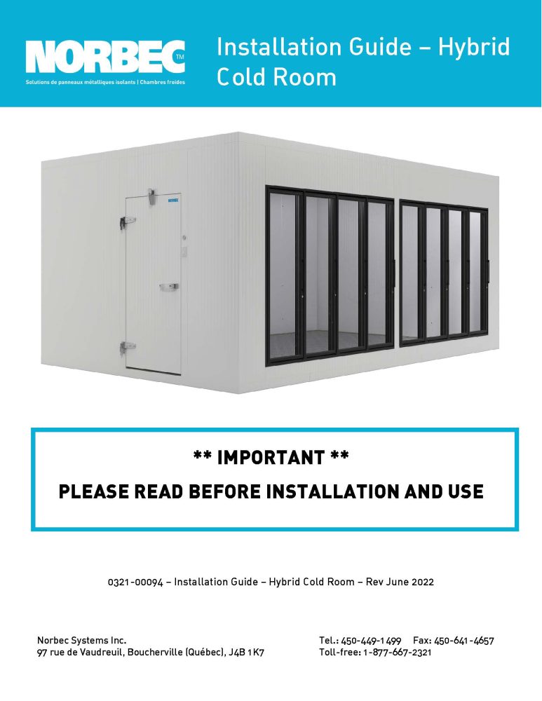 Installation Guide – Hybrid Cold Room