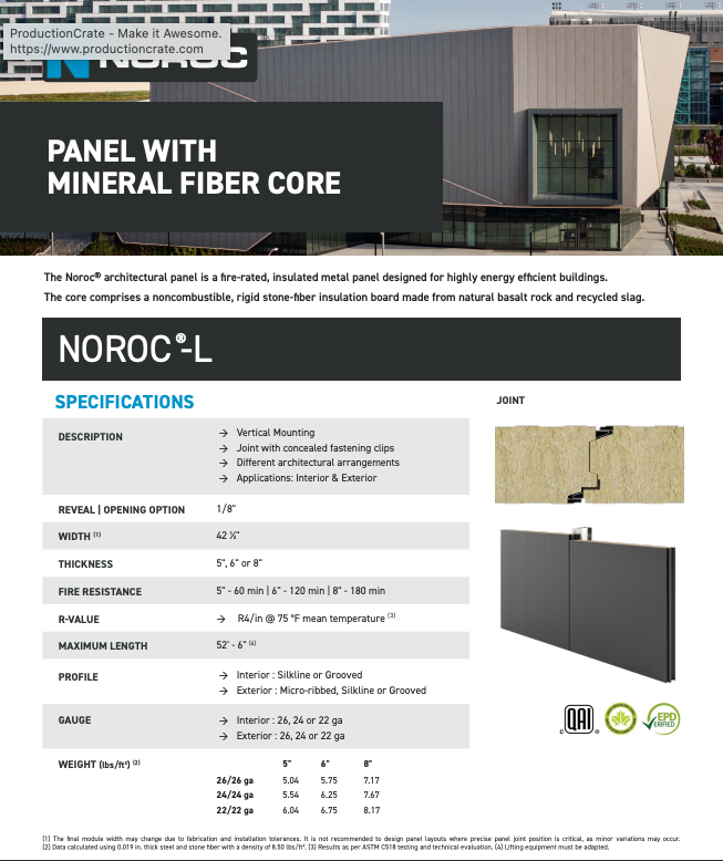 Noroc-L Technical Sheet