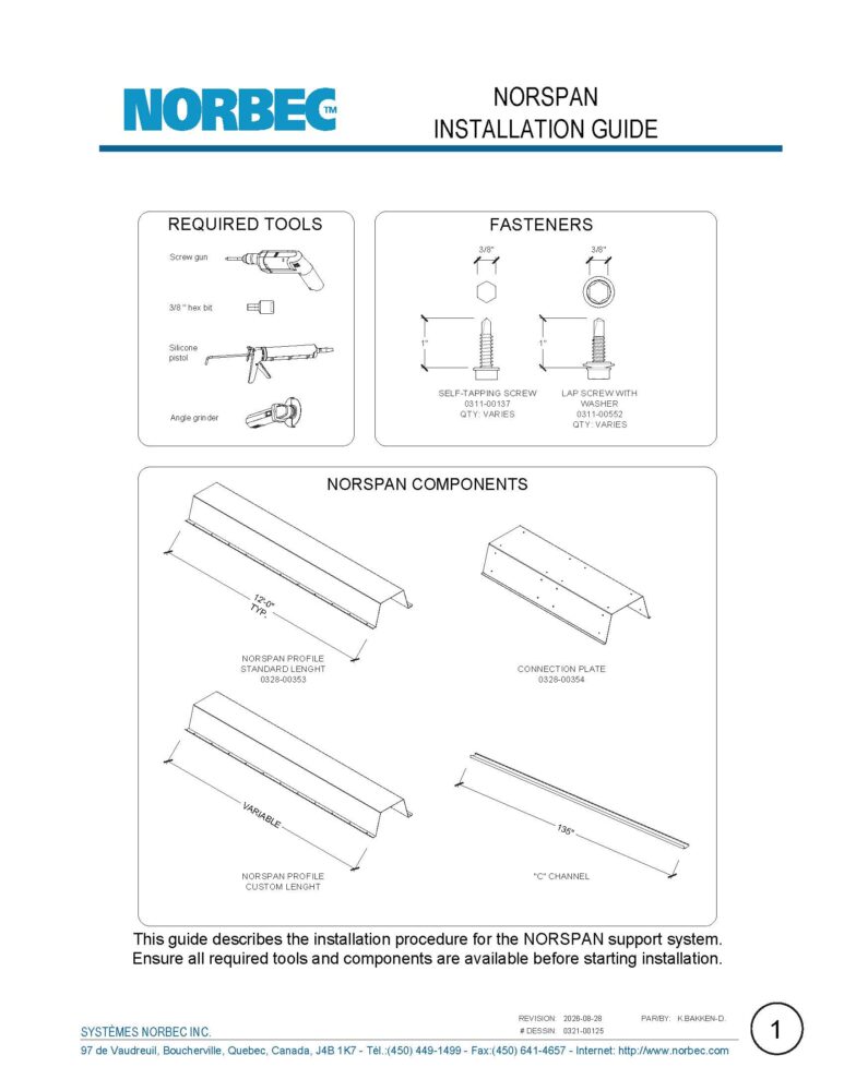 NORSPAN Installation guide